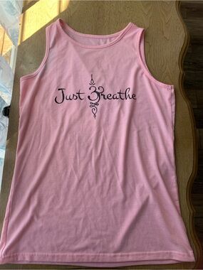 Just Breathe Pink Women's Tank Top